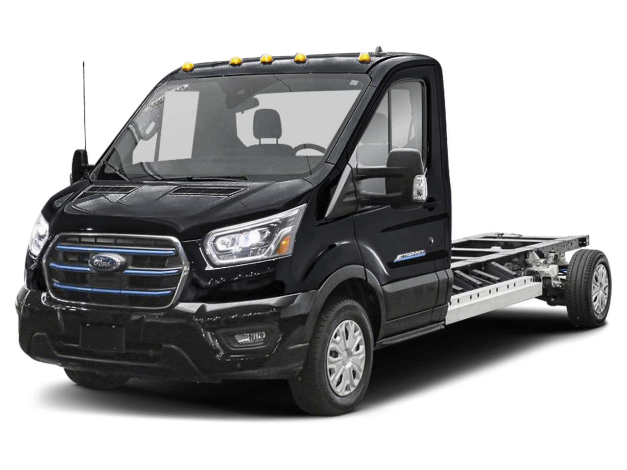 2024 Ford E-Transit Chassis T-350 - Front 3/4, facing to the left