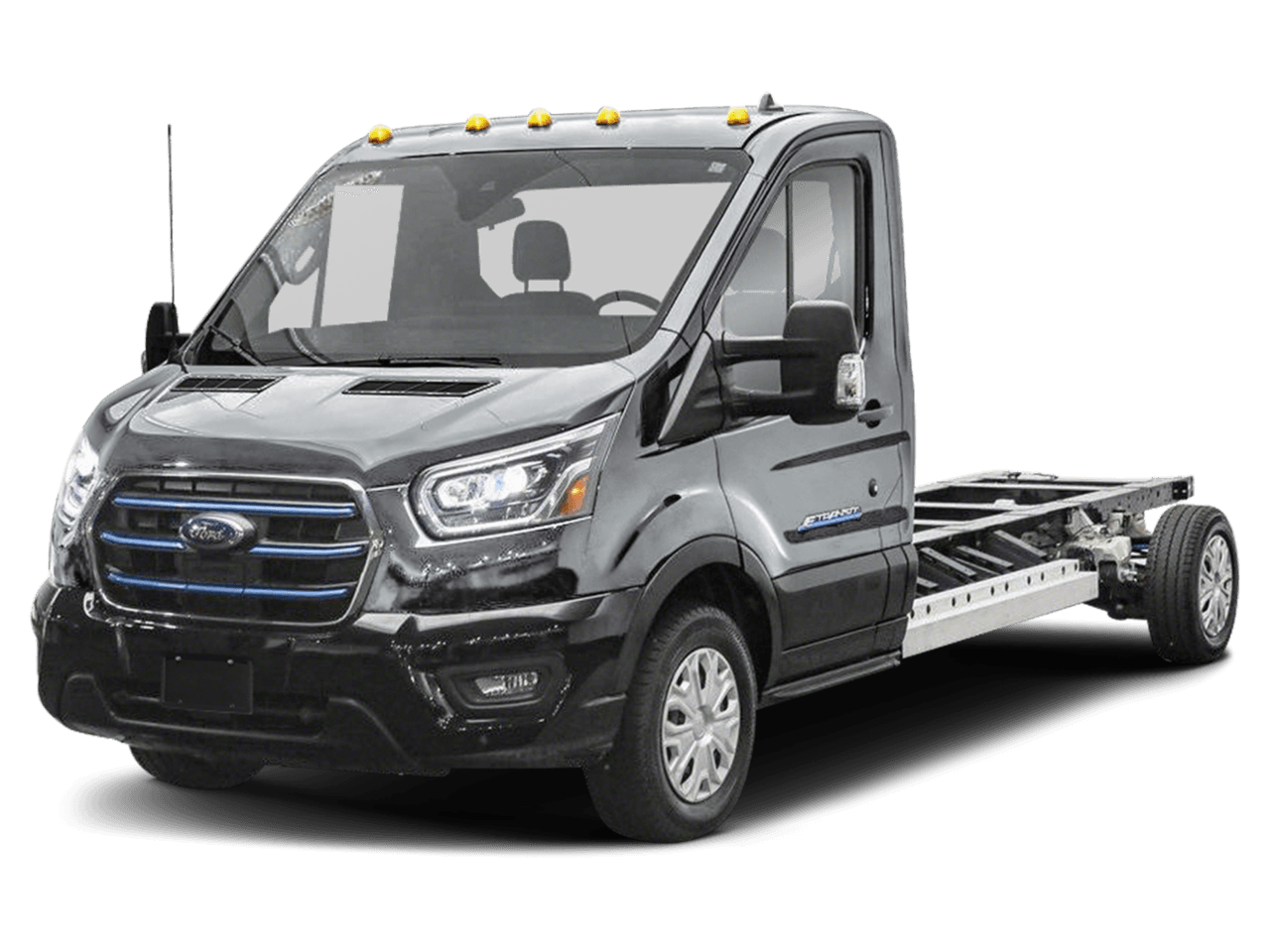 2024 Ford E-Transit Chassis T-350 - Front 3/4, facing to the left