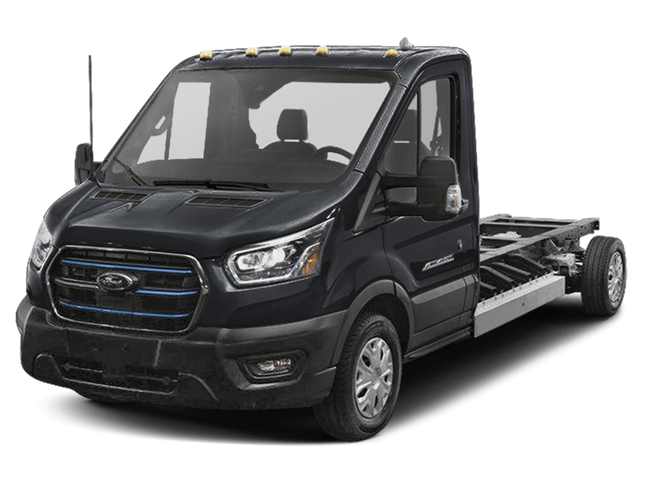 2024 Ford E-Transit Cutaway T-350 - Front 3/4, facing to the left