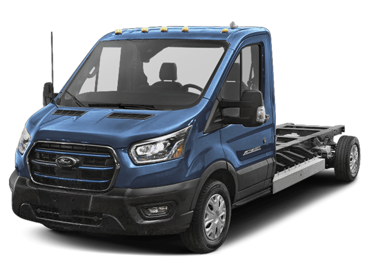 2024 Ford E-Transit Cutaway T-350 - Front 3/4, facing to the left
