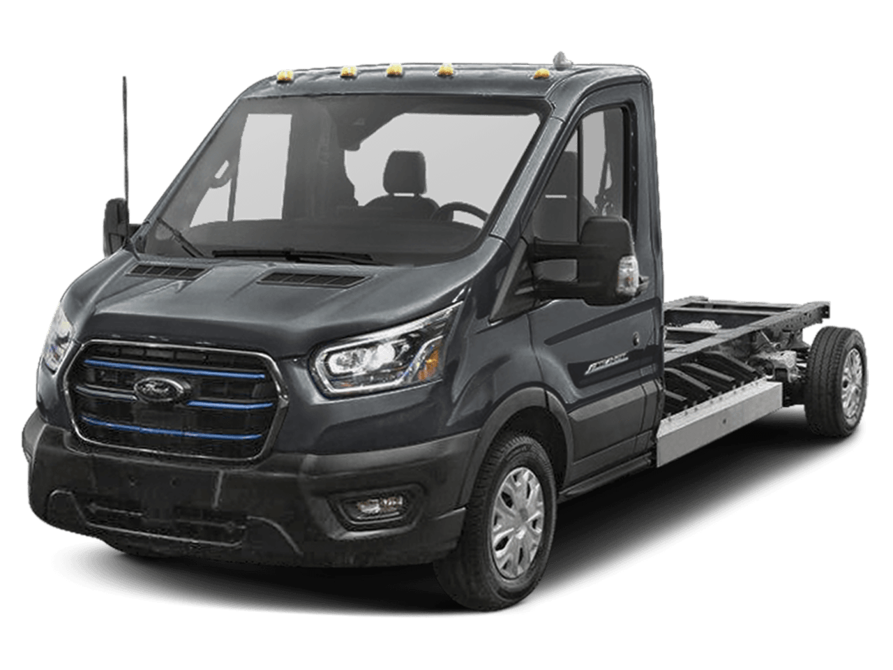 2024 Ford E-Transit Cutaway T-350 - Front 3/4, facing to the left