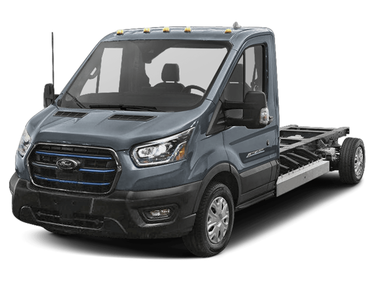 2024 Ford E-Transit Cutaway T-350 - Front 3/4, facing to the left