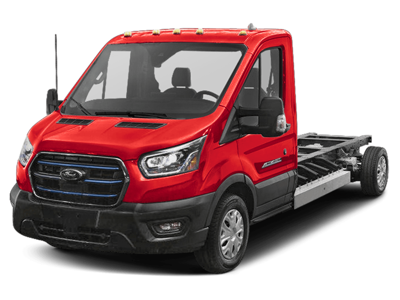 2024 Ford E-Transit Cutaway T-350 - Front 3/4, facing to the left
