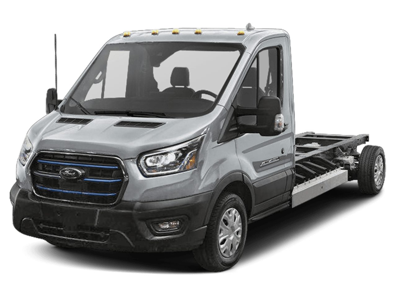 2024 Ford E-Transit Cutaway T-350 - Front 3/4, facing to the left