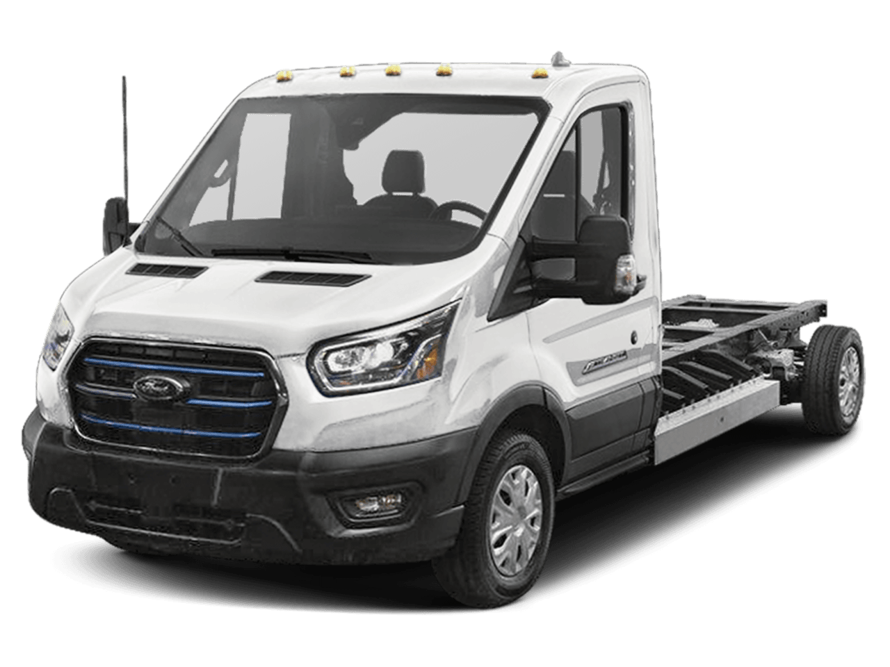 2024 Ford E-Transit Cutaway T-350 - Front 3/4, facing to the left