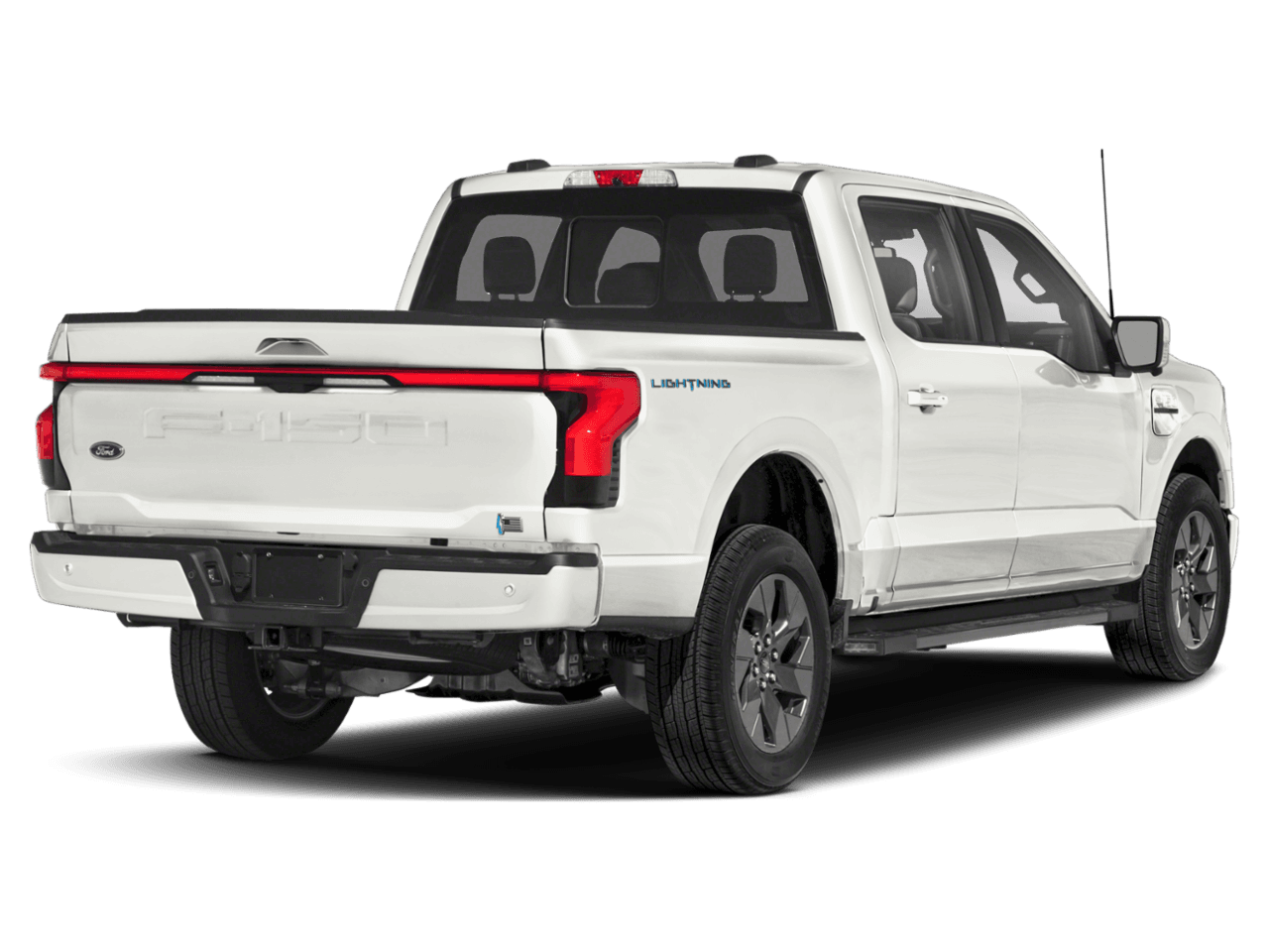 2024 Ford F-150 Lightning LARIAT - Rear 3/4, facing to the right