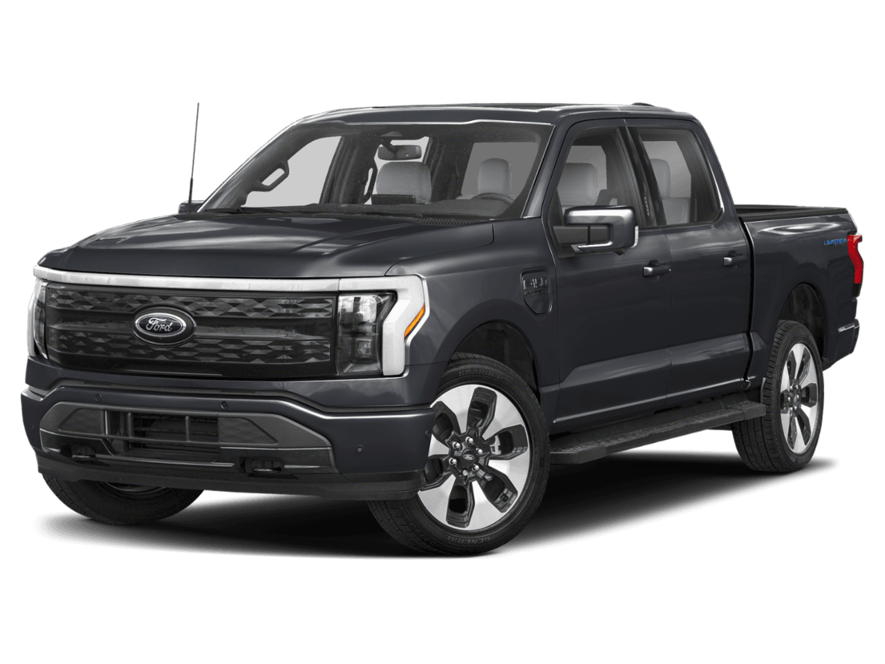 2024 Ford F-150 Lightning Platinum - Front 3/4, facing to the left