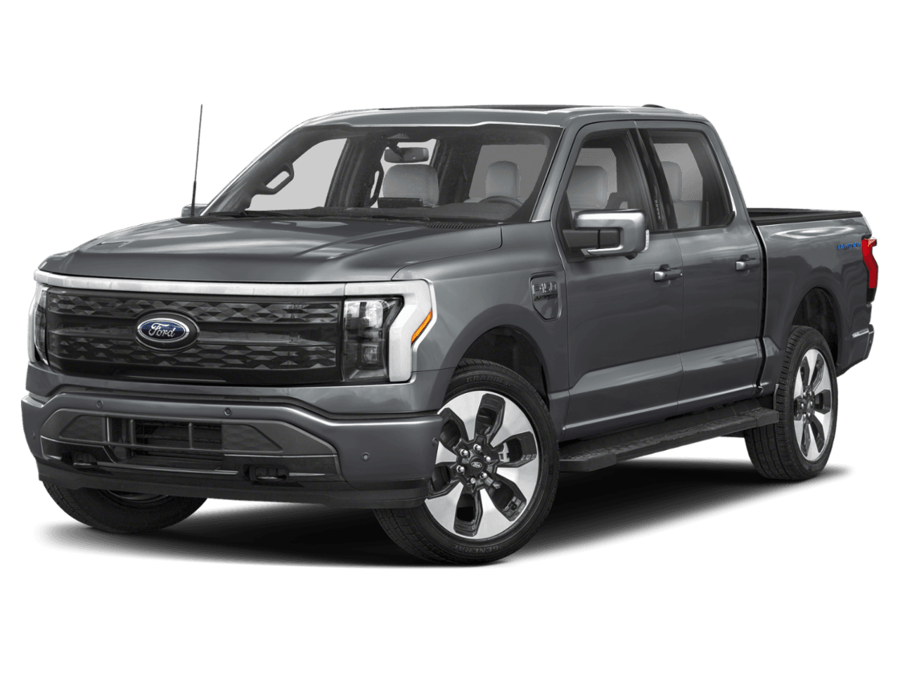 2024 Ford F-150 Lightning Platinum - Front 3/4, facing to the left