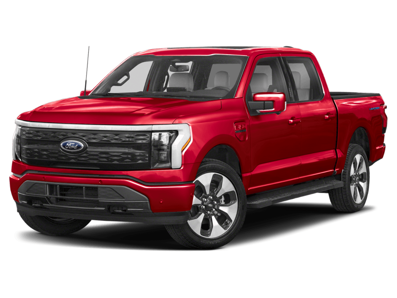 2024 Ford F-150 Lightning Platinum - Front 3/4, facing to the left