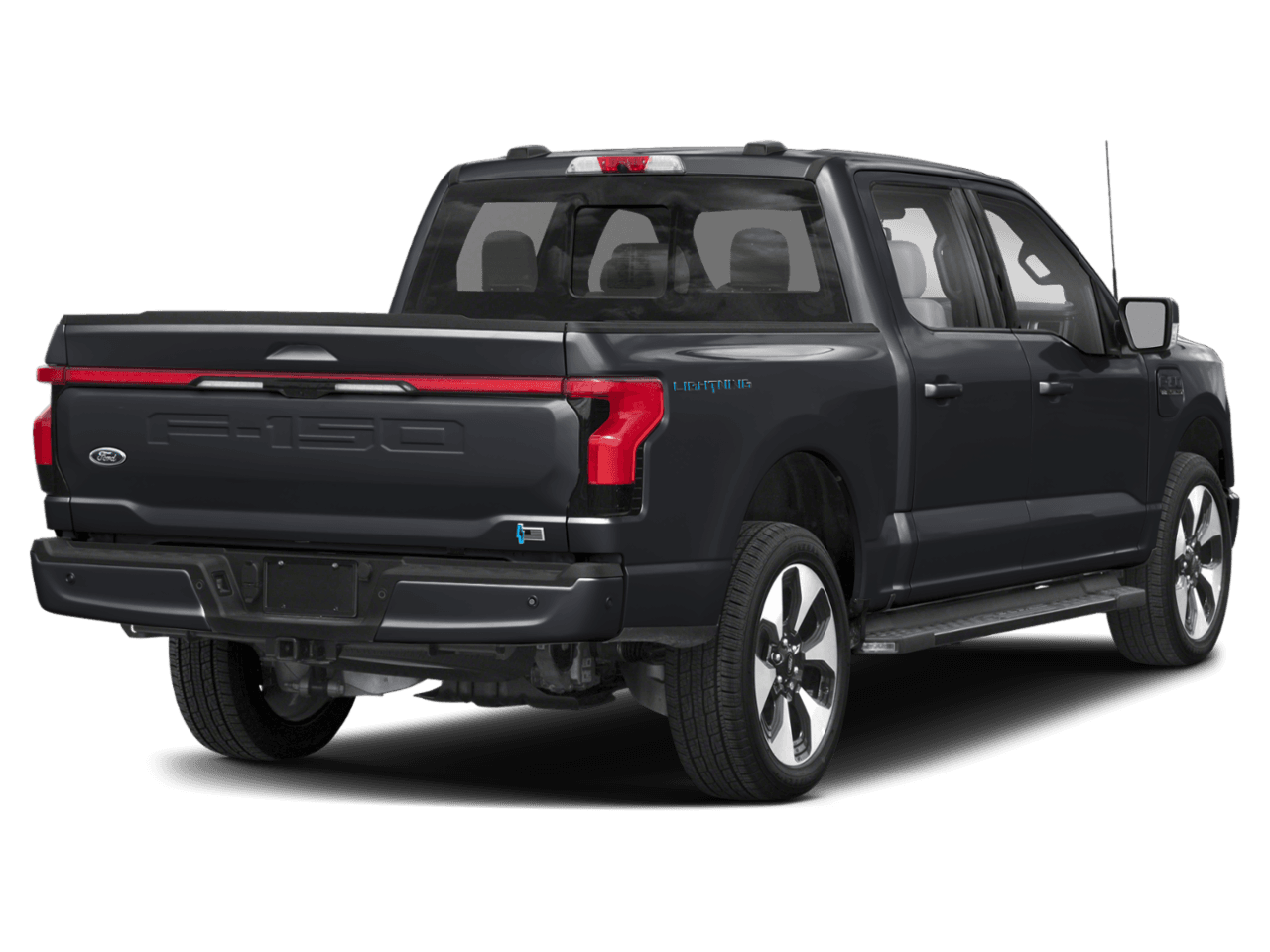 2024 Ford F-150 Lightning Platinum - Rear 3/4, facing to the right