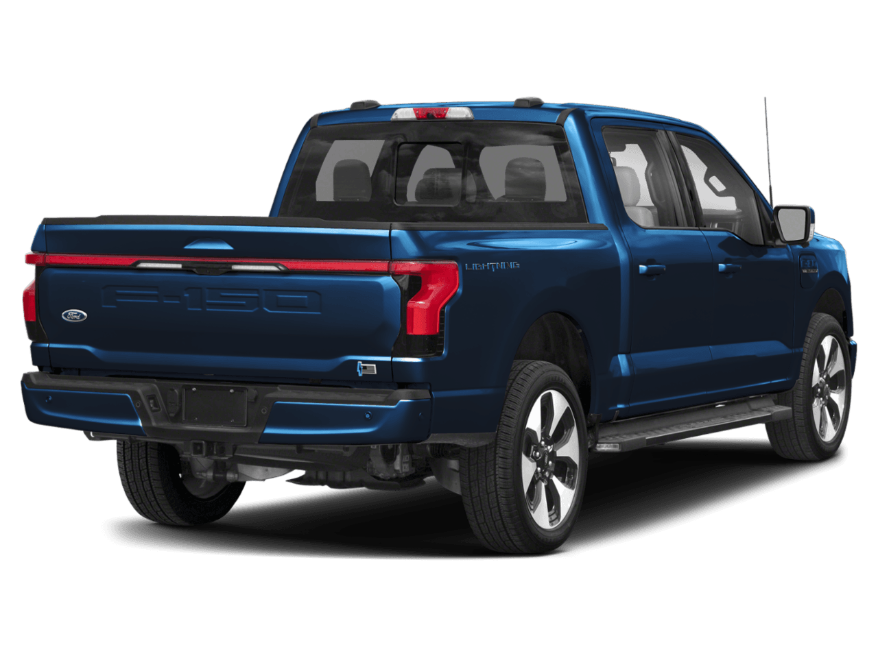 2024 Ford F-150 Lightning Platinum - Rear 3/4, facing to the right