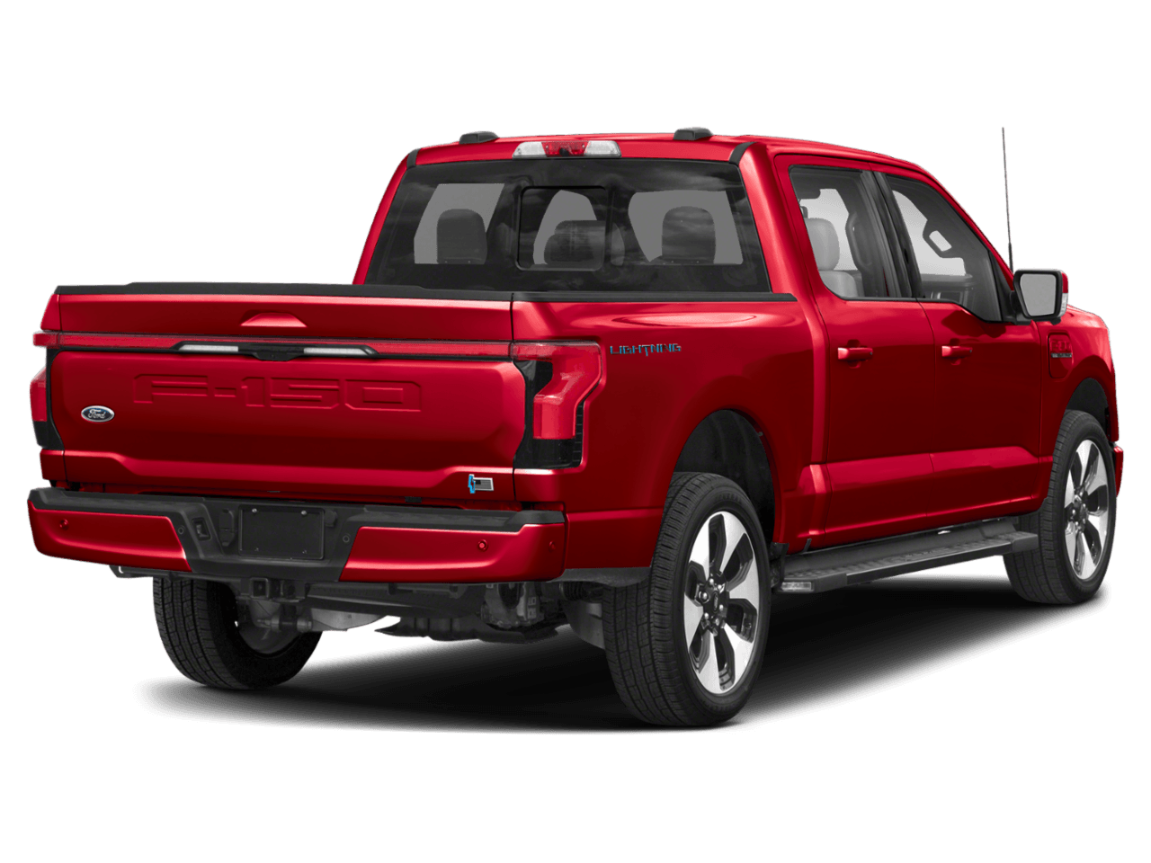 2024 Ford F-150 Lightning Platinum - Rear 3/4, facing to the right
