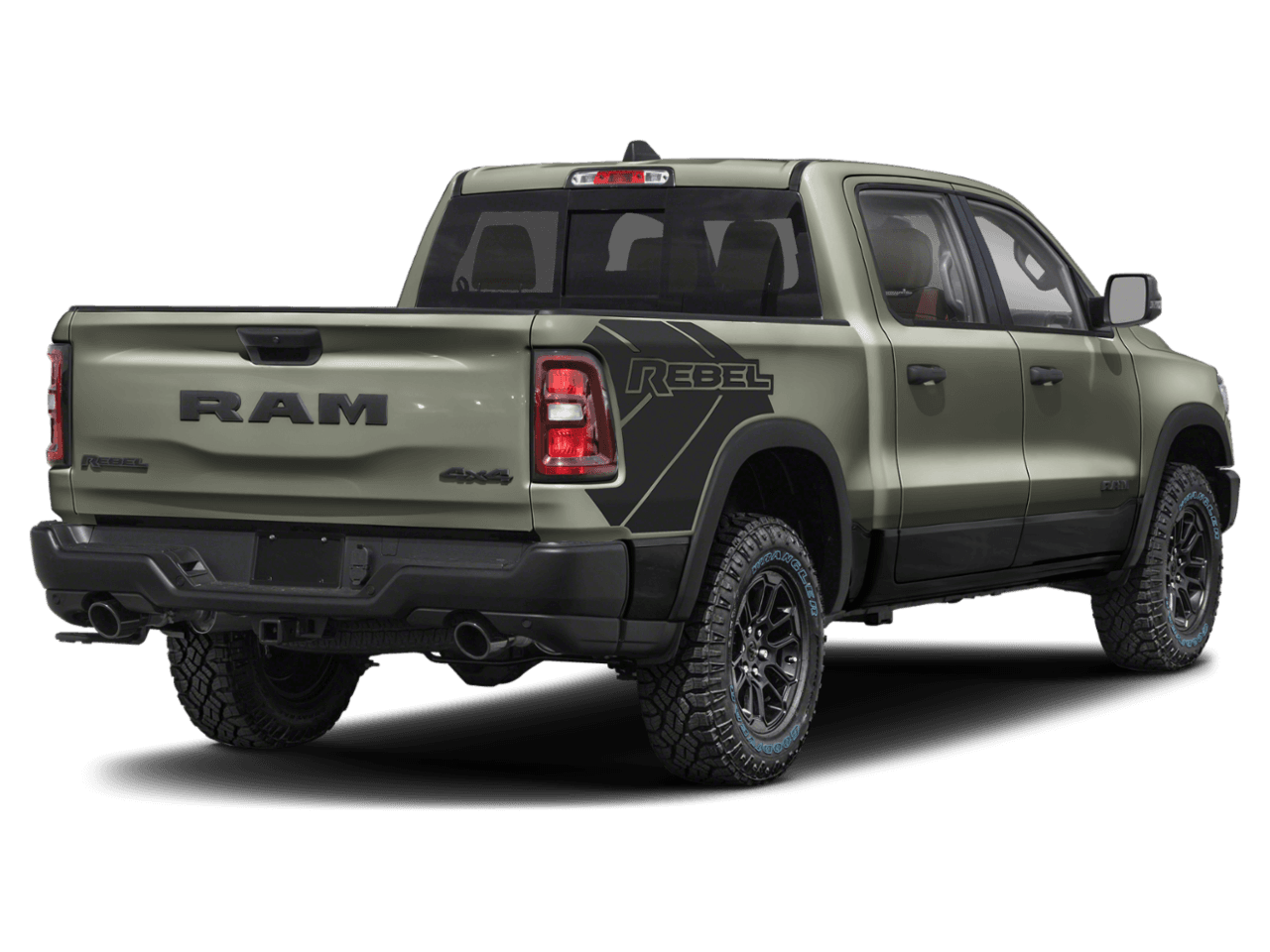 2025 Ram 1500 Rebel - Rear 3/4, facing to the right