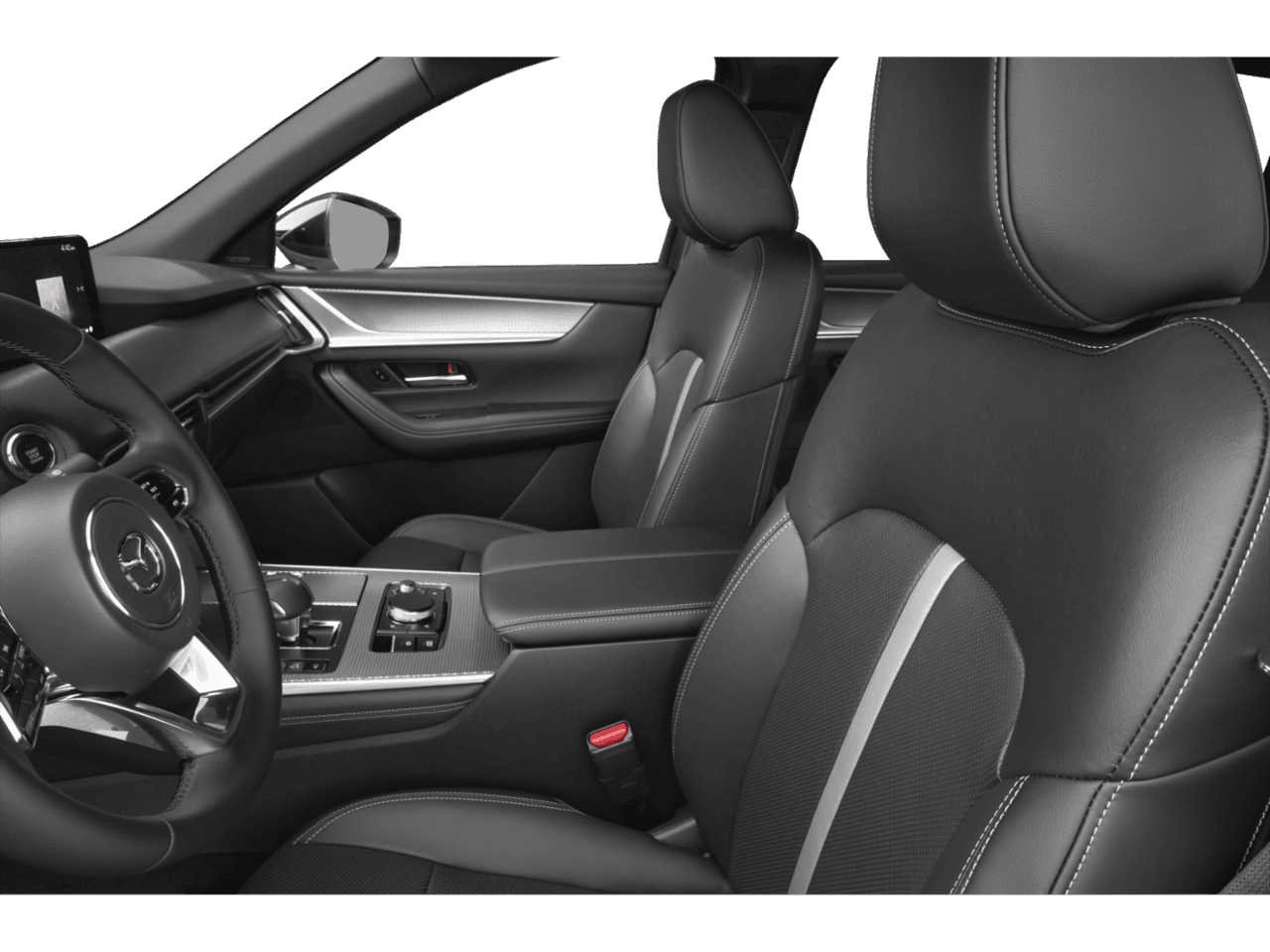 2025 Mazda CX-70 3.3 Turbo Premium Plus Package - Interior Driver's Side with Door Open, Front Seat Feature
