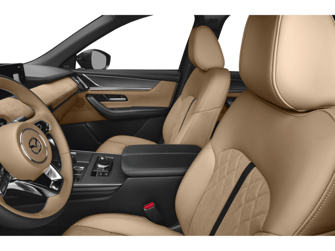 2025 Mazda CX-70 3.3 Turbo S Premium Plus Package - Interior Driver's Side with Door Open, Front Seat Feature