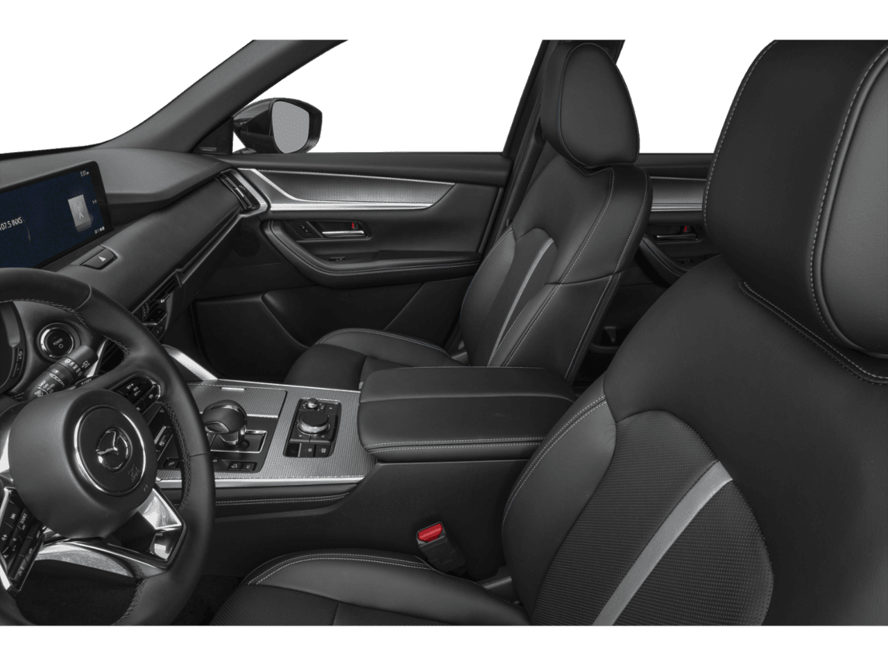 2025 Mazda CX-70 PHEV Premium Plus Package - Interior Driver's Side with Door Open, Front Seat Feature