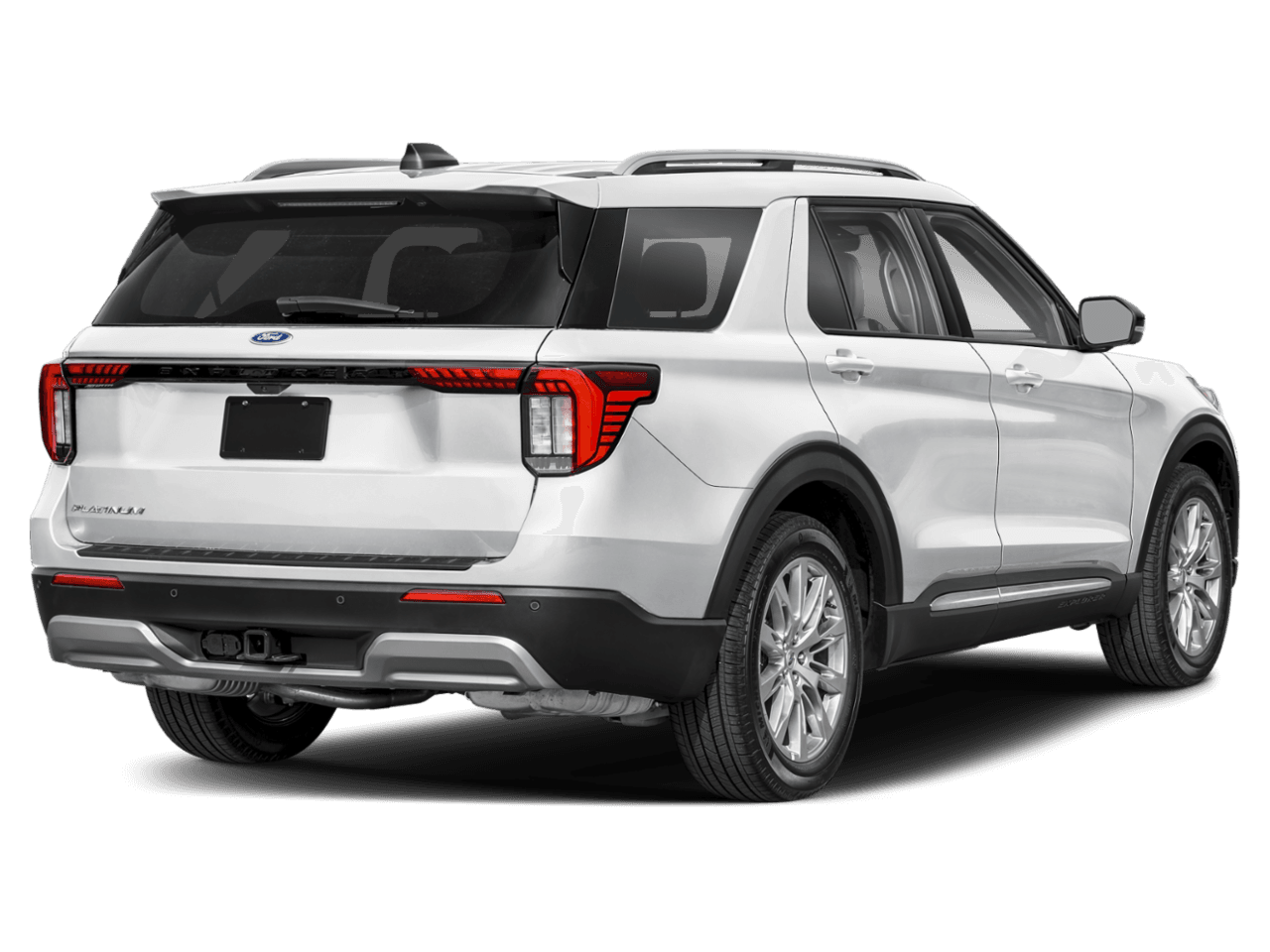2025 Ford Explorer Platinum - Rear 3/4, facing to the right