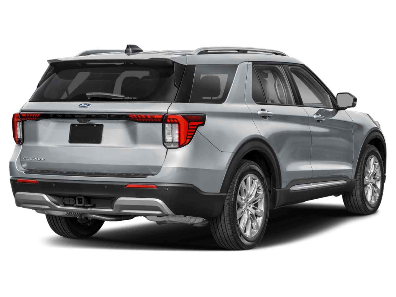 2025 Ford Explorer Platinum - Rear 3/4, facing to the right