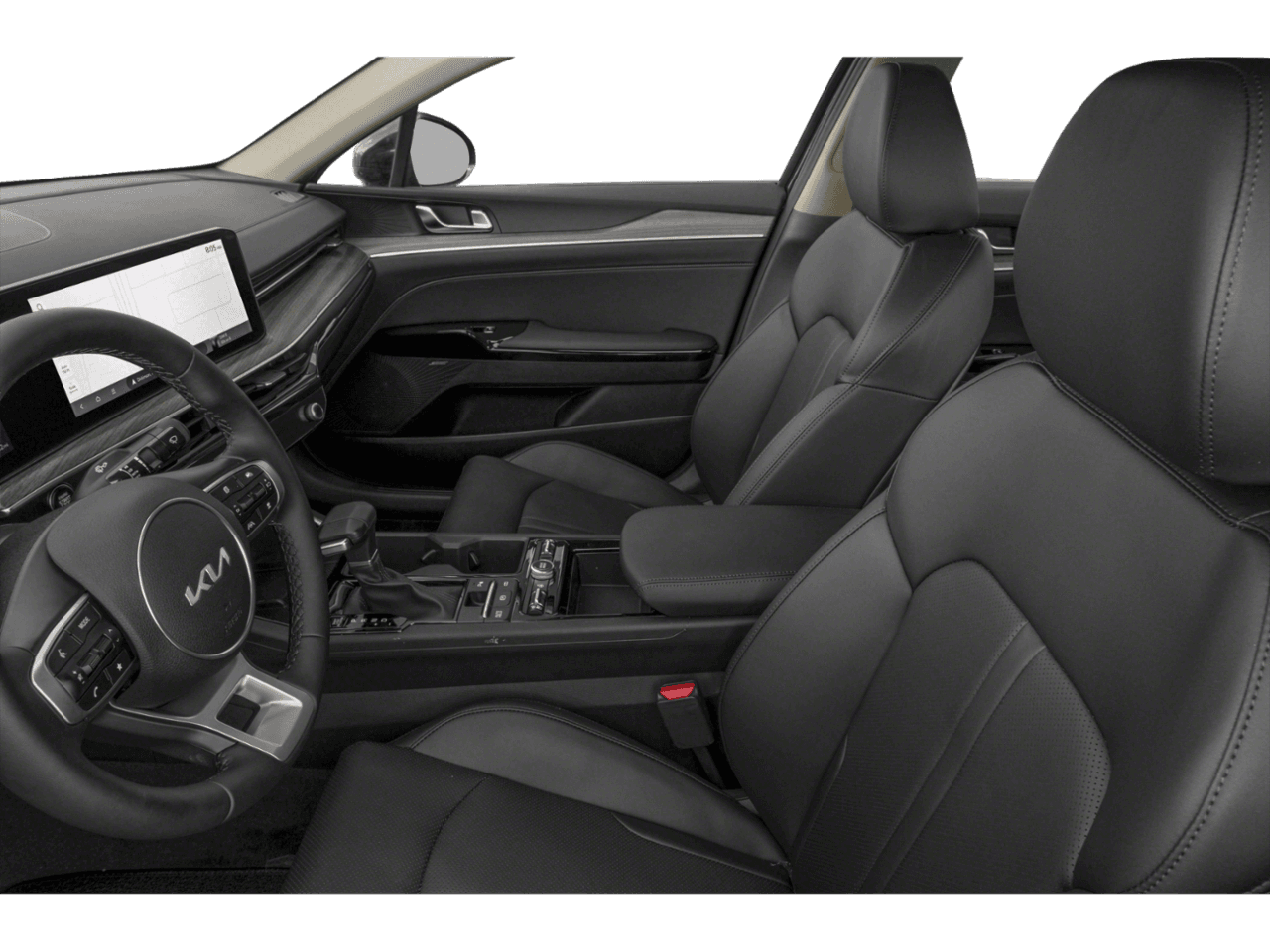 2025 Kia K5 EX - Interior Driver's Side with Door Open, Front Seat Feature