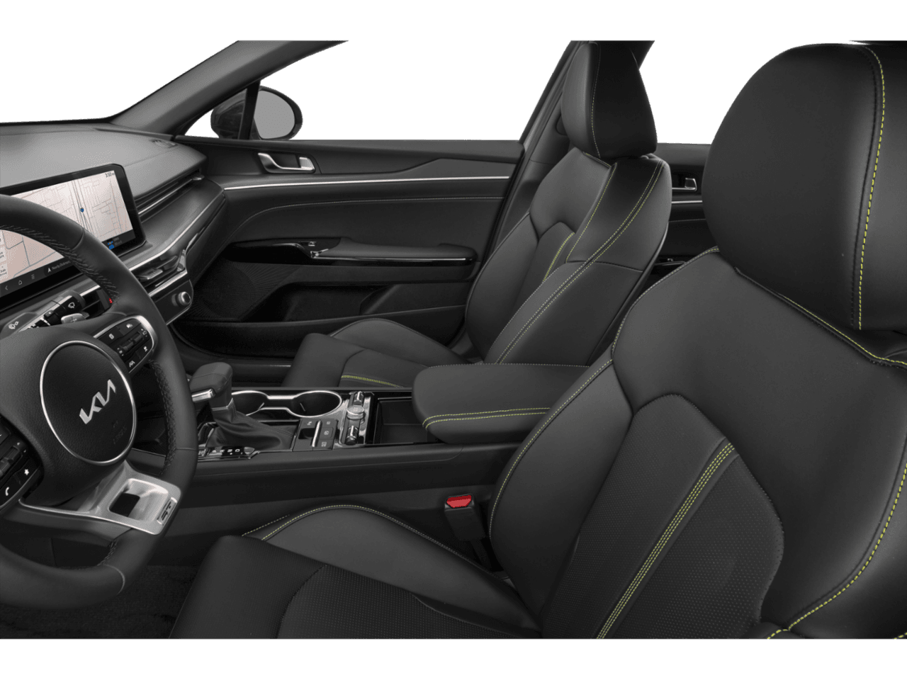 2025 Kia K5 GT - Interior Driver's Side with Door Open, Front Seat Feature