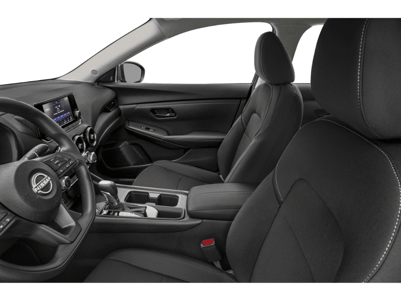 2025 Nissan Sentra S - Interior Driver's Side with Door Open, Front Seat Feature