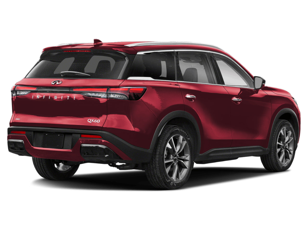 2025 INFINITI QX60 LUXE - Rear 3/4, facing to the right