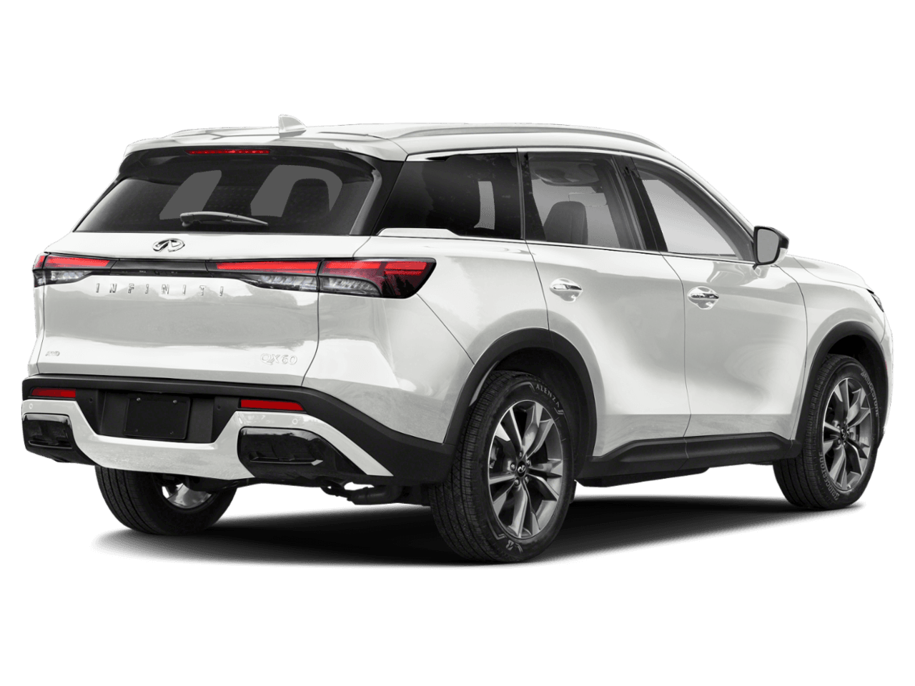 2025 INFINITI QX60 LUXE - Rear 3/4, facing to the right