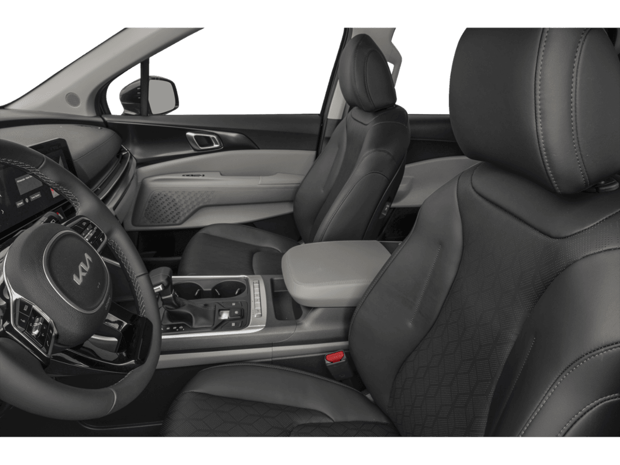 2025 Kia Carnival LXS - Interior Driver's Side with Door Open, Front Seat Feature