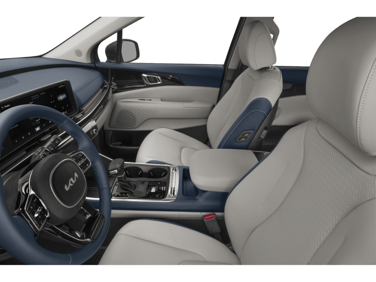 2025 Kia Carnival SX Prestige - Interior Driver's Side with Door Open, Front Seat Feature