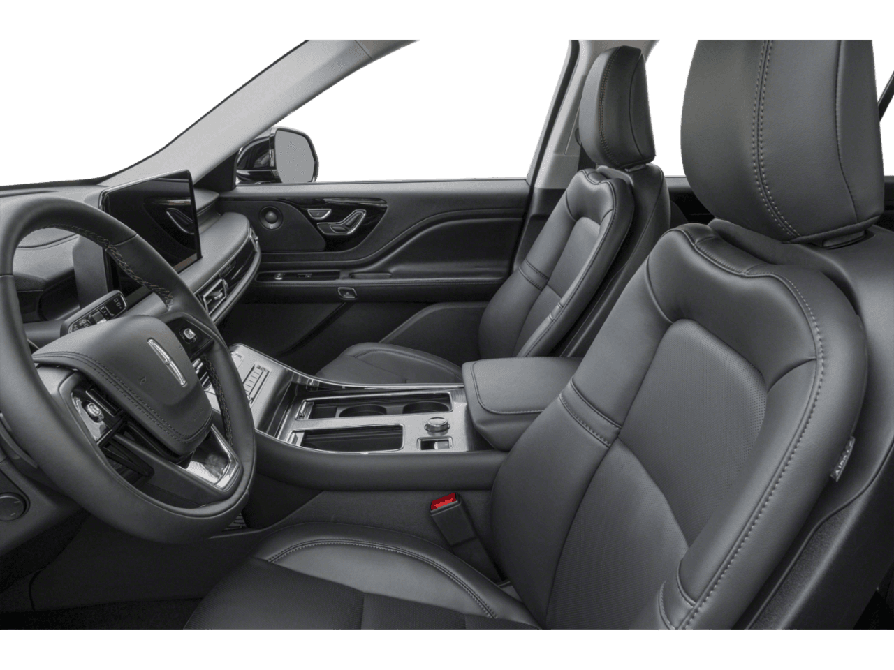 2025 Lincoln Aviator Reserve - Interior Driver's Side with Door Open, Front Seat Feature