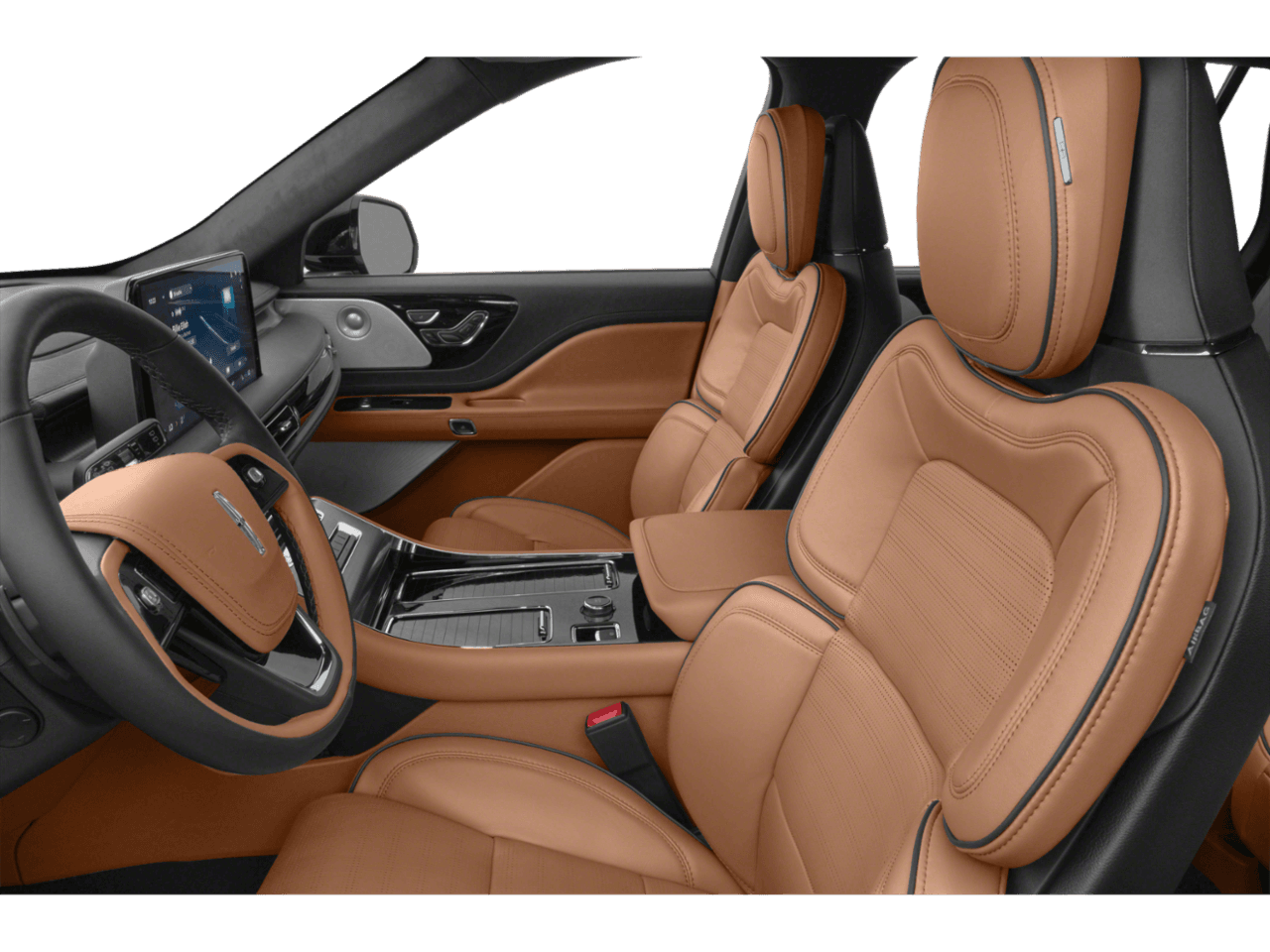 2025 Lincoln Aviator Black Label - Interior Driver's Side with Door Open, Front Seat Feature