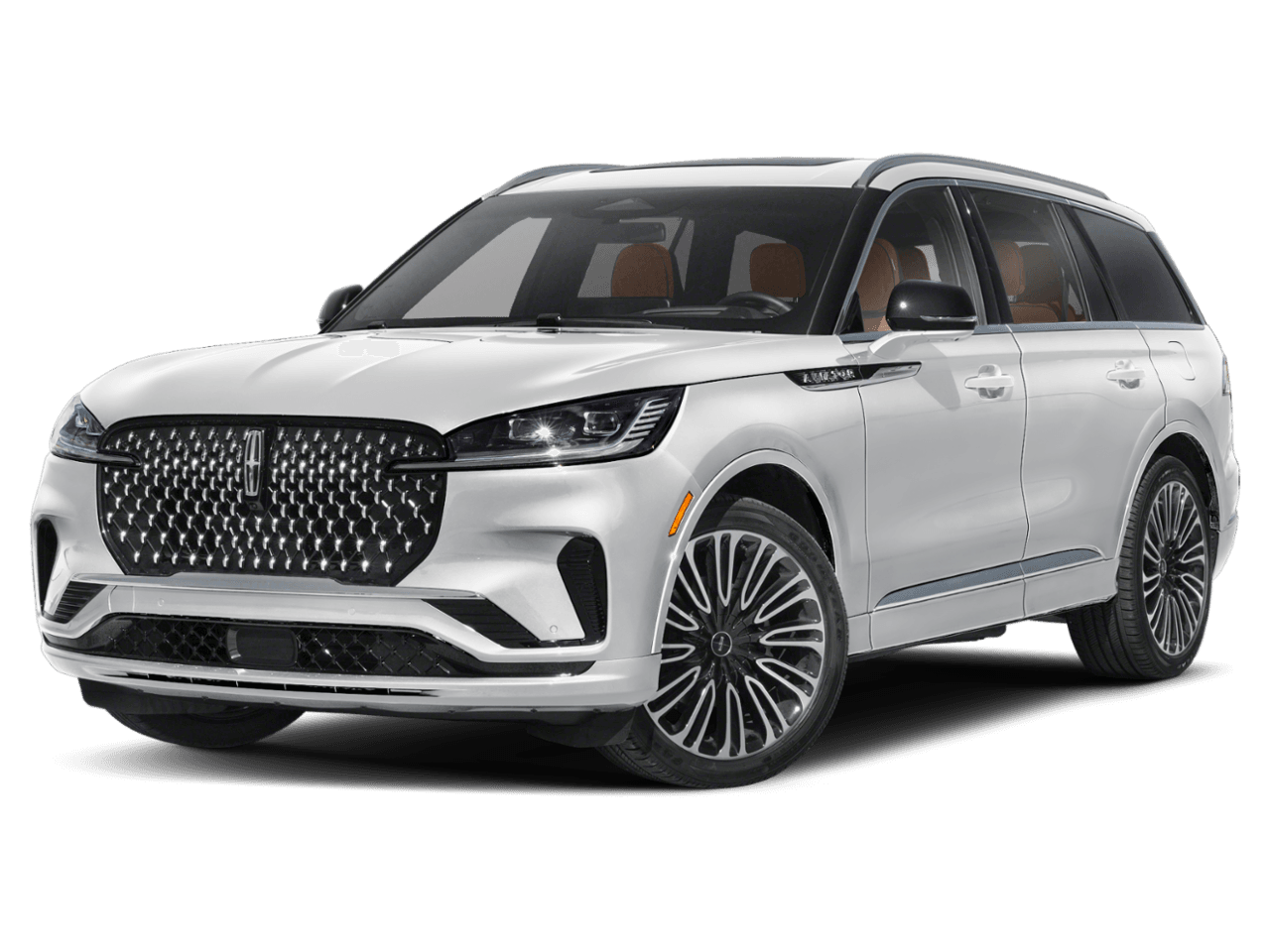 2025 Lincoln Aviator Black - Front 3/4, facing to the left