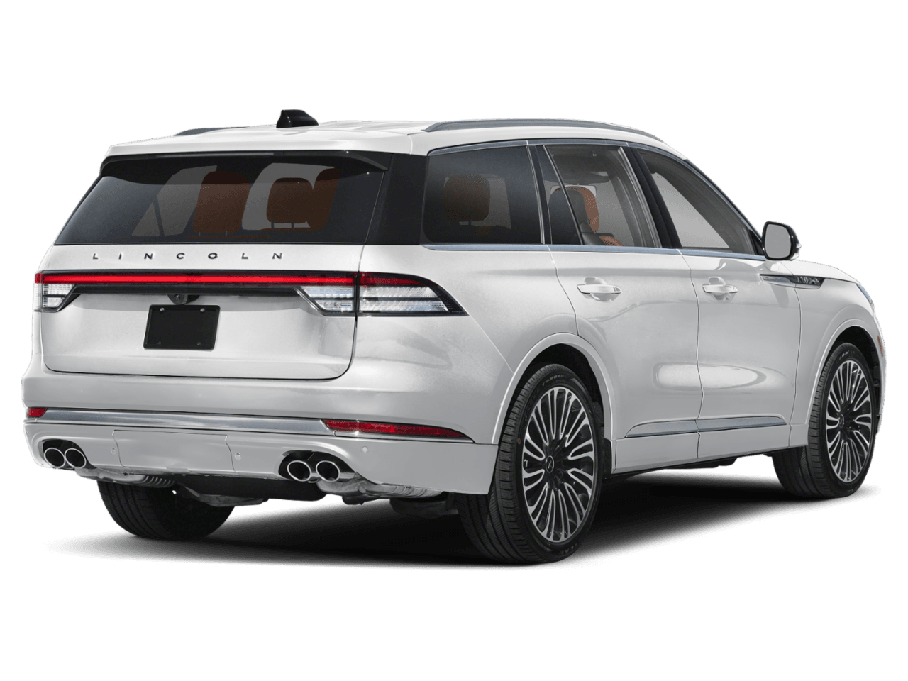 2025 Lincoln Aviator Black - Rear 3/4, facing to the right