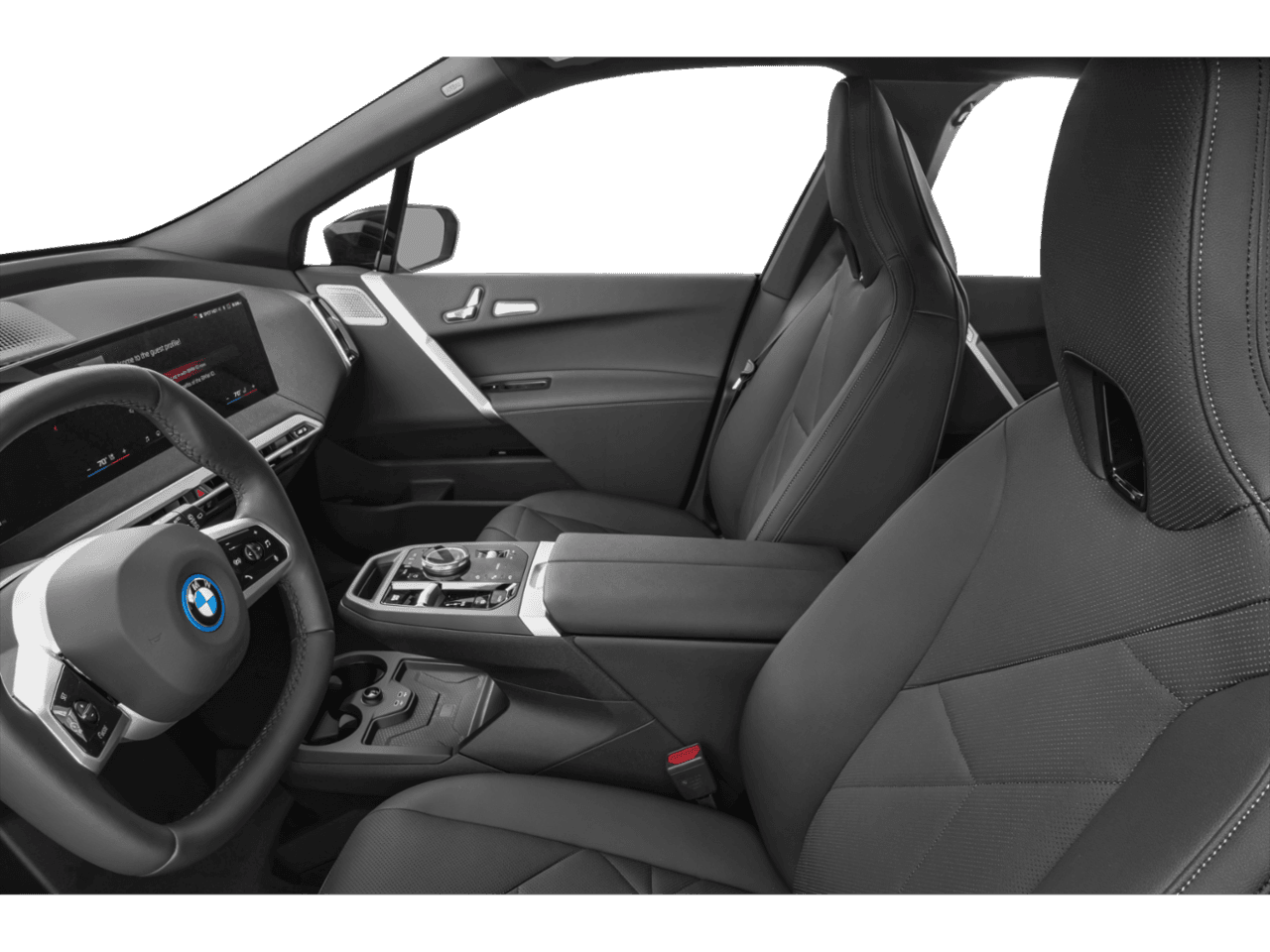 2025 BMW iX xDrive50 - Interior Driver's Side with Door Open, Front Seat Feature