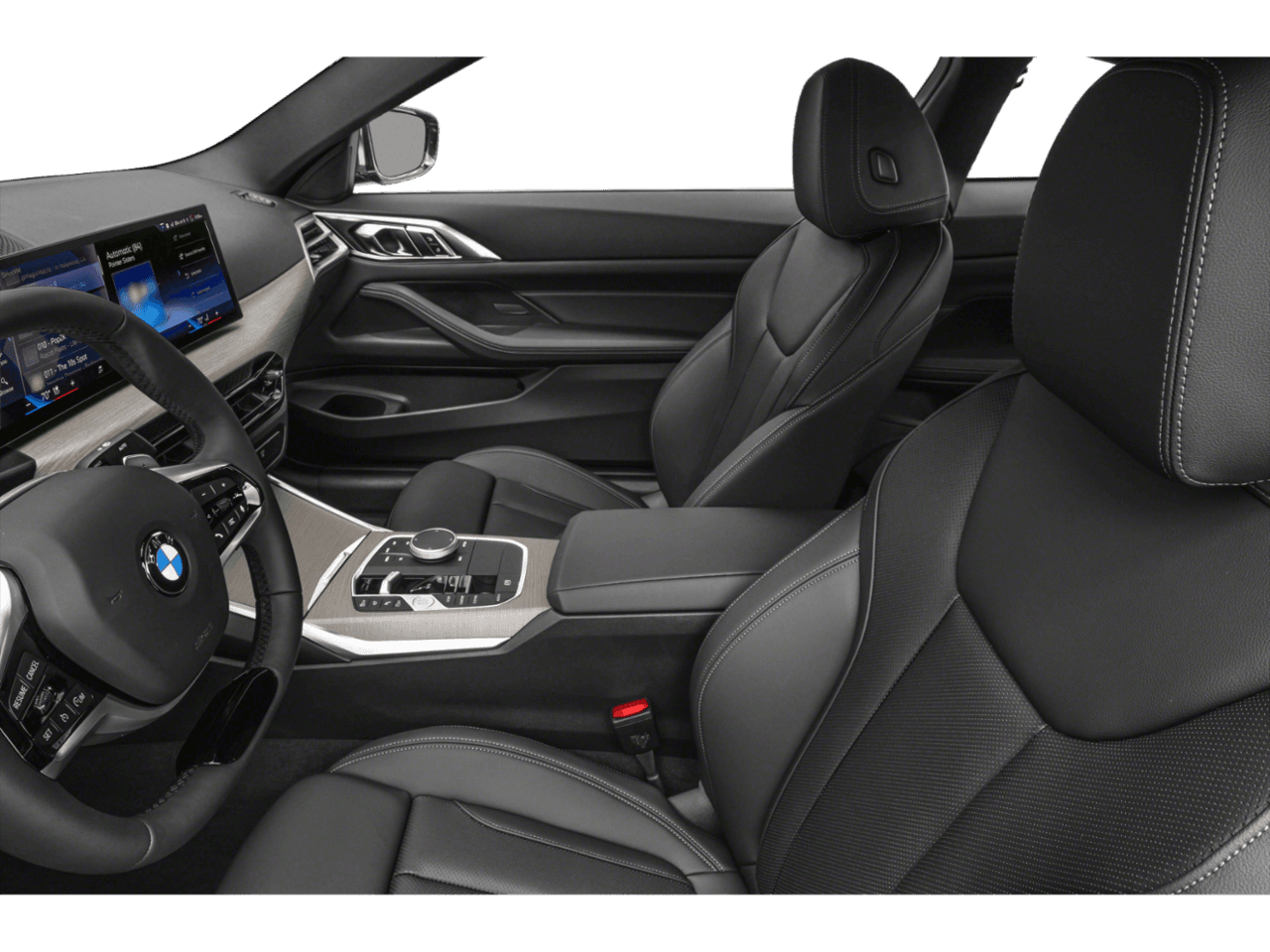 2025 BMW 4 Series 430i xDrive - Interior Driver's Side with Door Open, Front Seat Feature