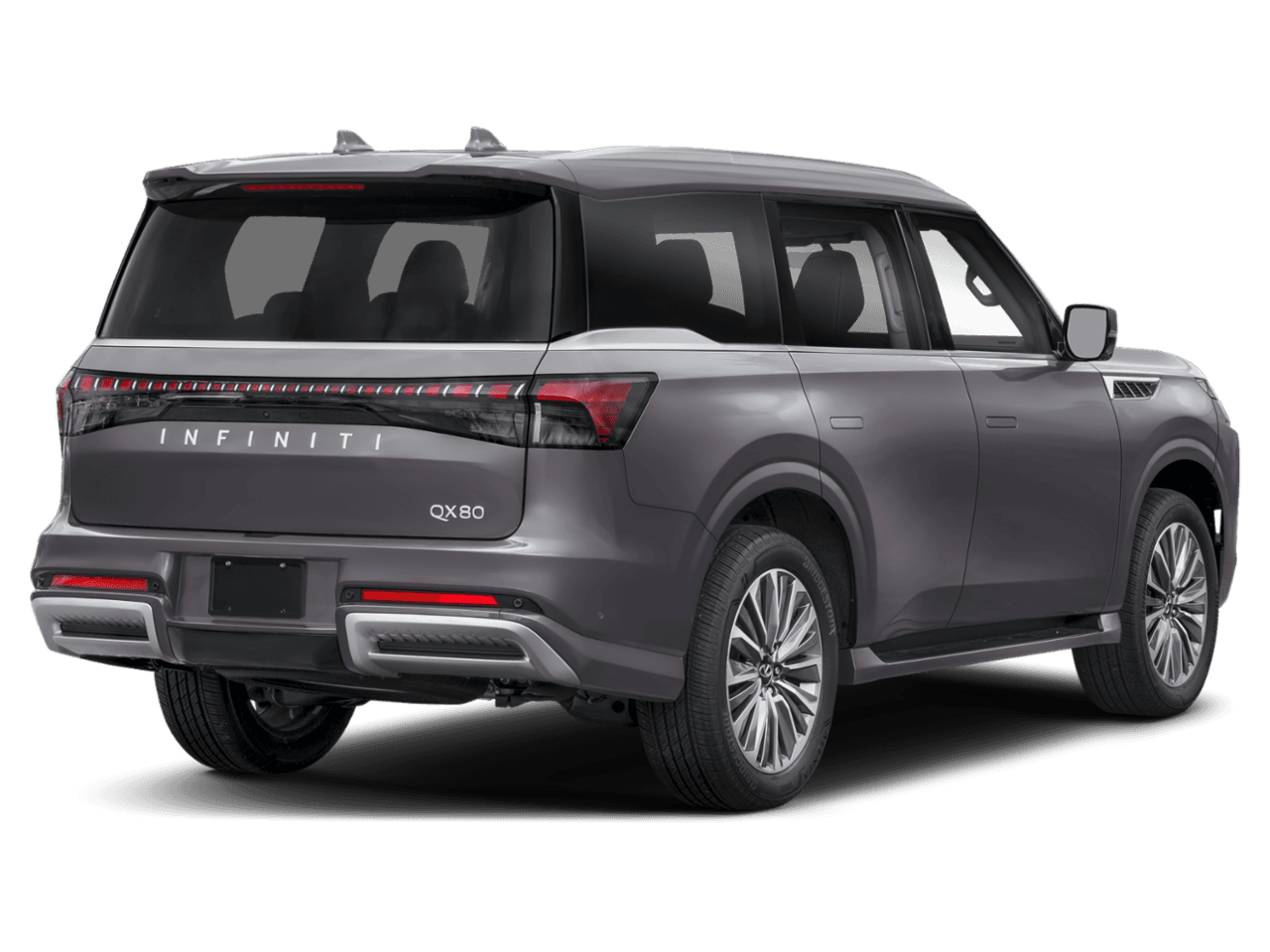 2025 INFINITI QX80 PURE - Rear 3/4, facing to the right
