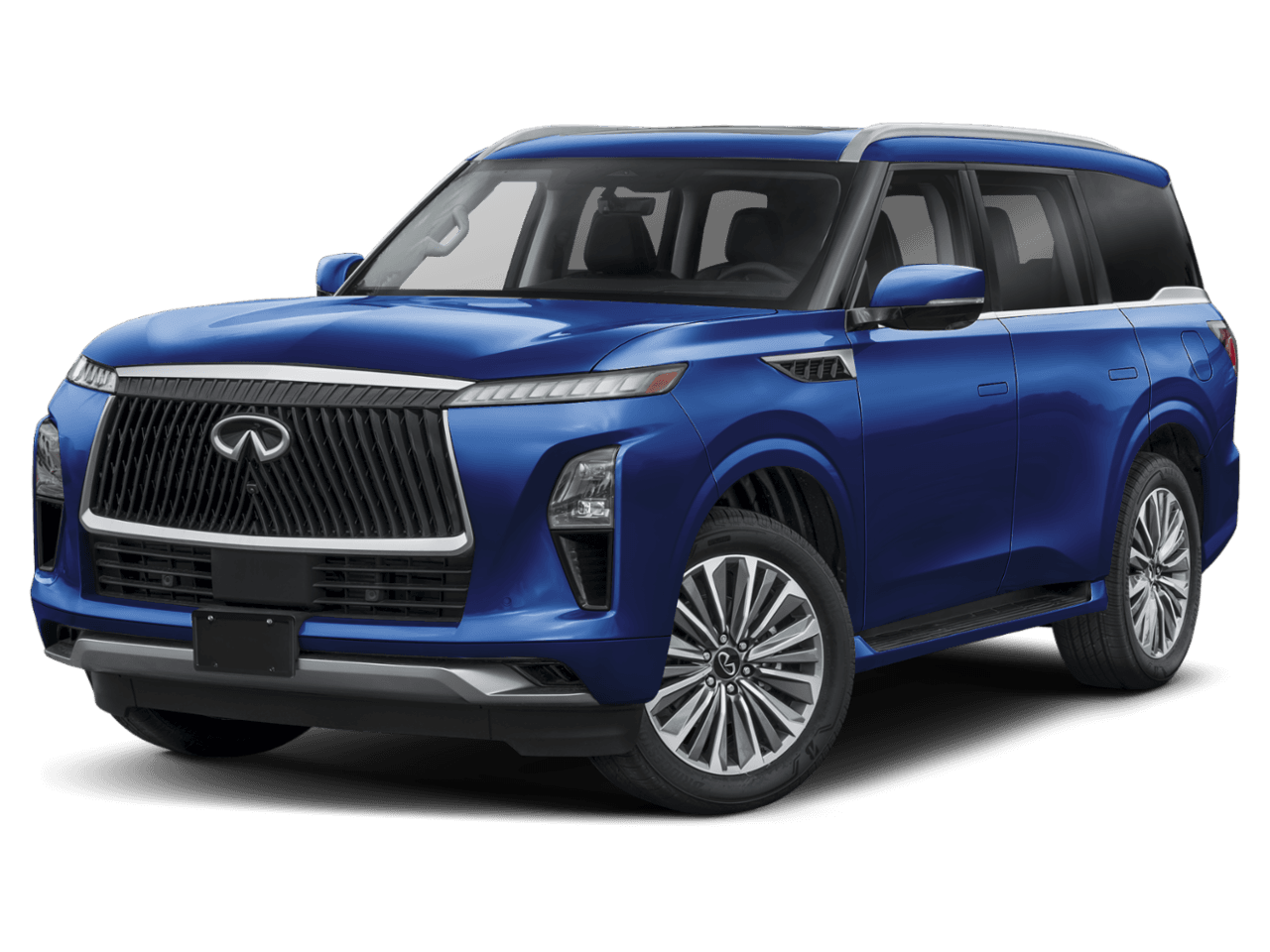 2025 INFINITI QX80 LUXE - Front 3/4, facing to the left