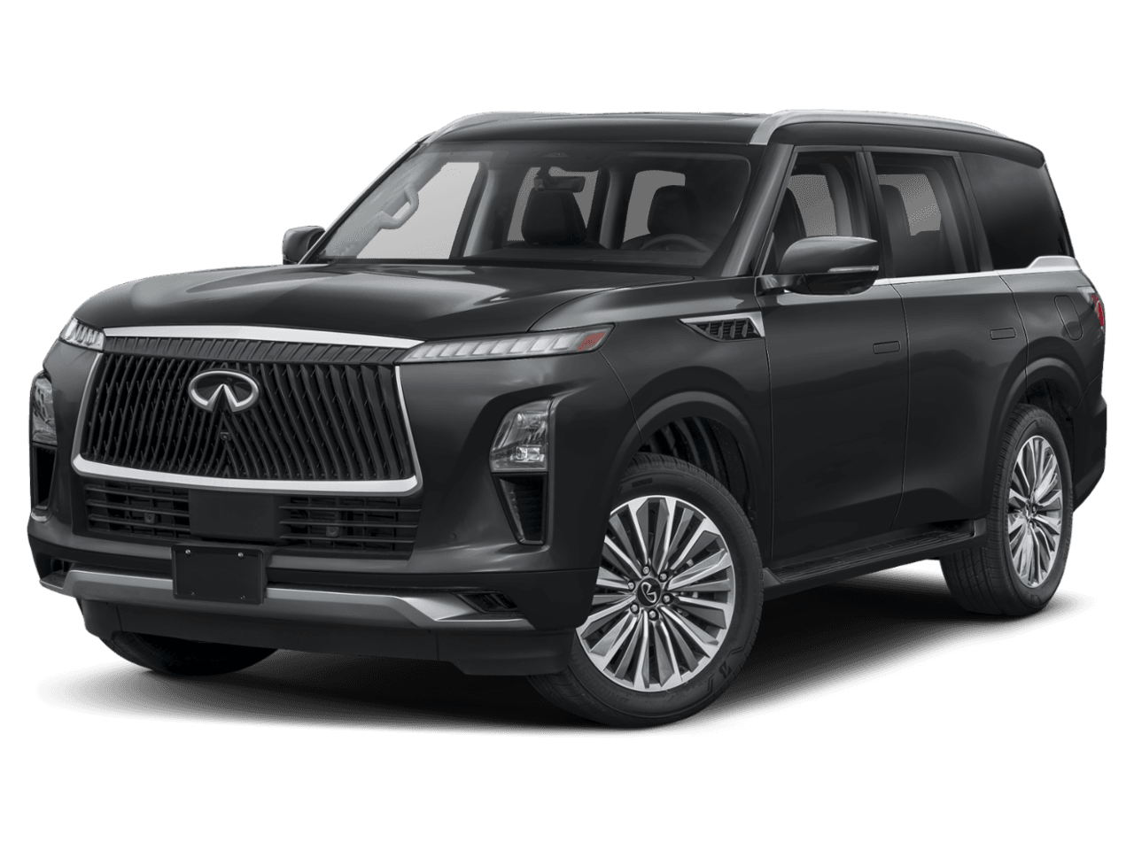 2025 INFINITI QX80 LUXE - Front 3/4, facing to the left