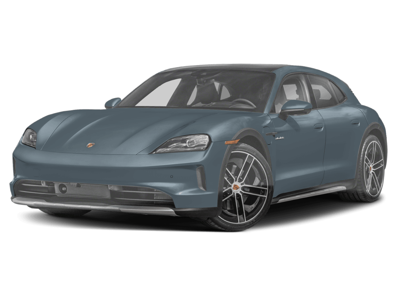2025 Porsche Taycan 4 - Front 3/4, facing to the left