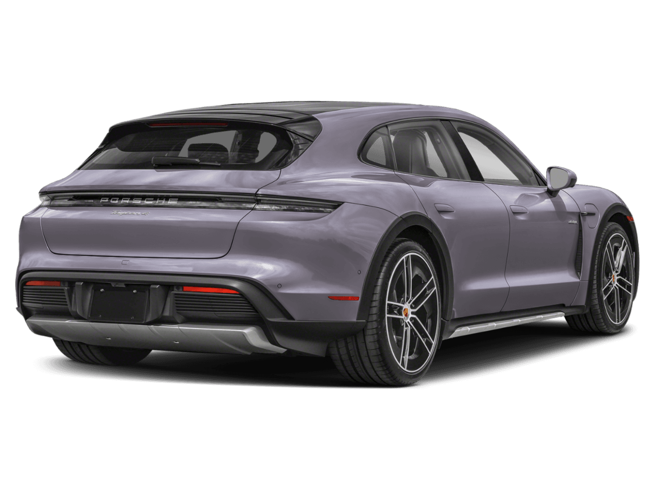 2025 Porsche Taycan Turbo - Rear 3/4, facing to the right