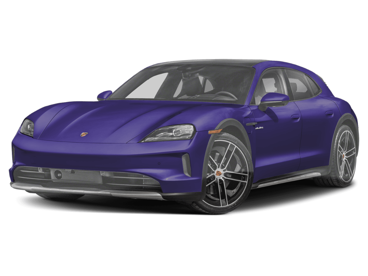 2025 Porsche Taycan Turbo - Front 3/4, facing to the left