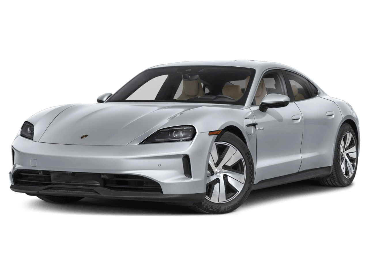 2025 Porsche Taycan 4S - Front 3/4, facing to the left