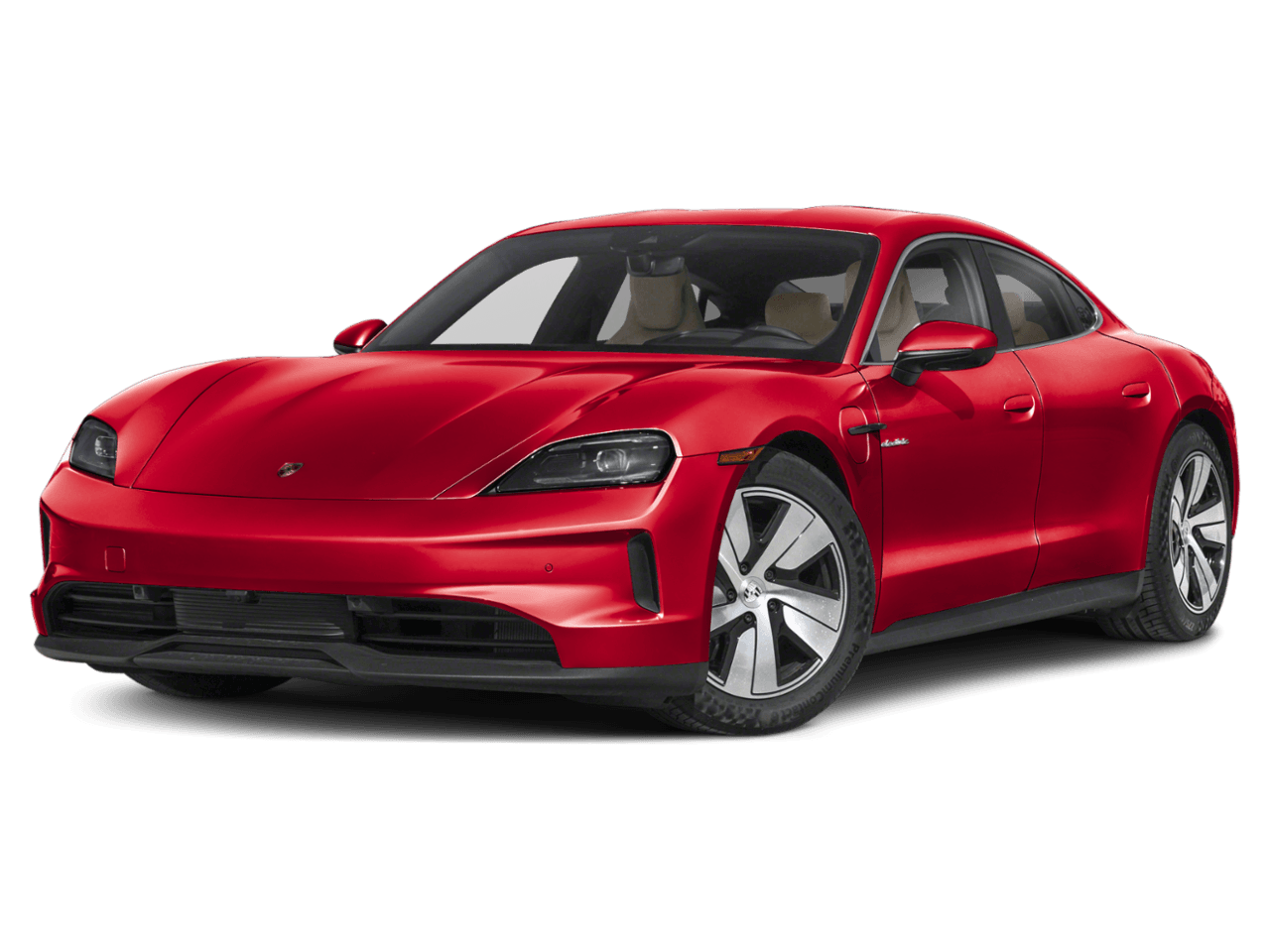 2025 Porsche Taycan Turbo - Front 3/4, facing to the left