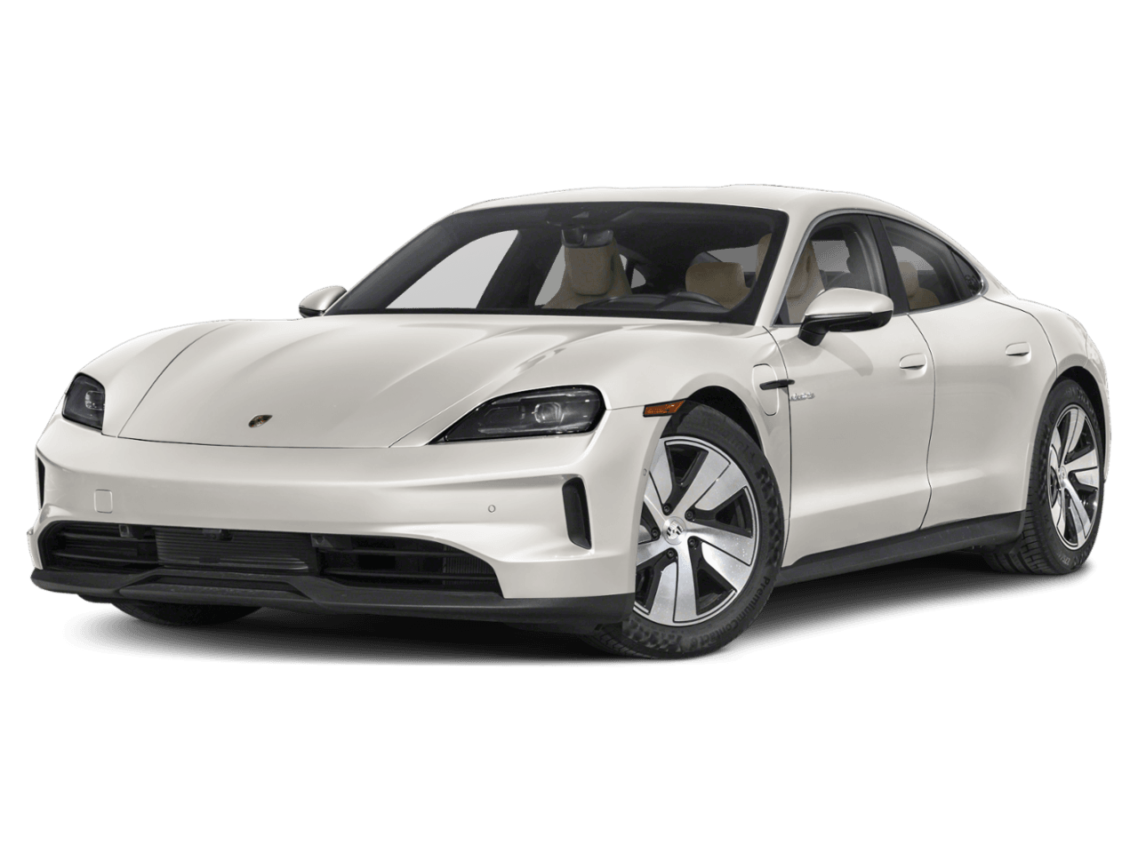 2025 Porsche Taycan Turbo - Front 3/4, facing to the left