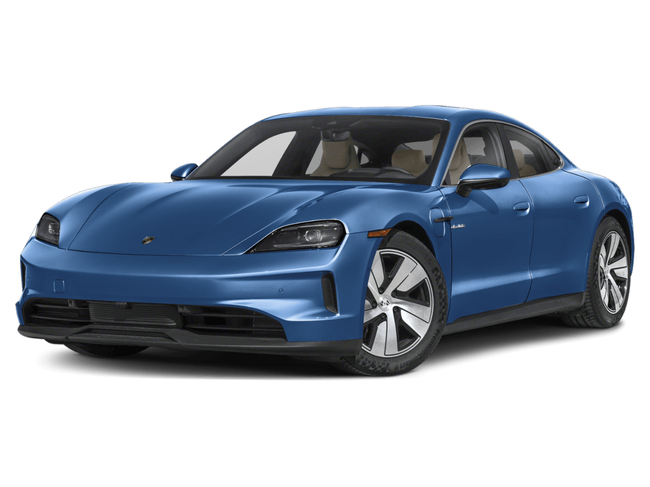 2025 Porsche Taycan Turbo S - Front 3/4, facing to the left