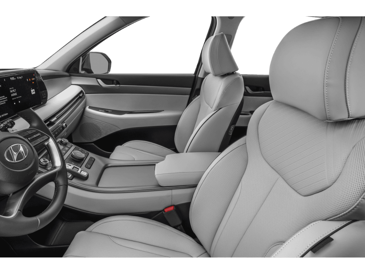 2025 Hyundai Palisade SEL - Interior Driver's Side with Door Open, Front Seat Feature