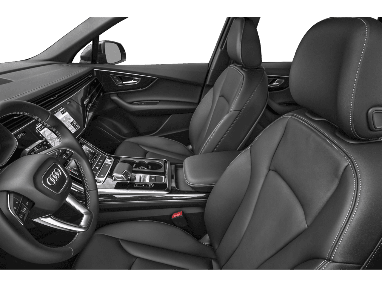 2025 Audi Q7 Premium - Interior Driver's Side with Door Open, Front Seat Feature