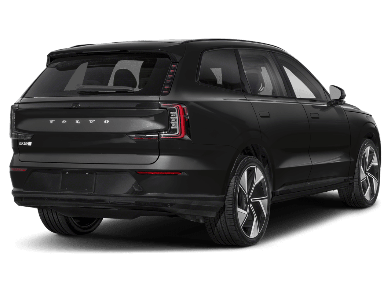 2025 Volvo EX90 Plus - Rear 3/4, facing to the right