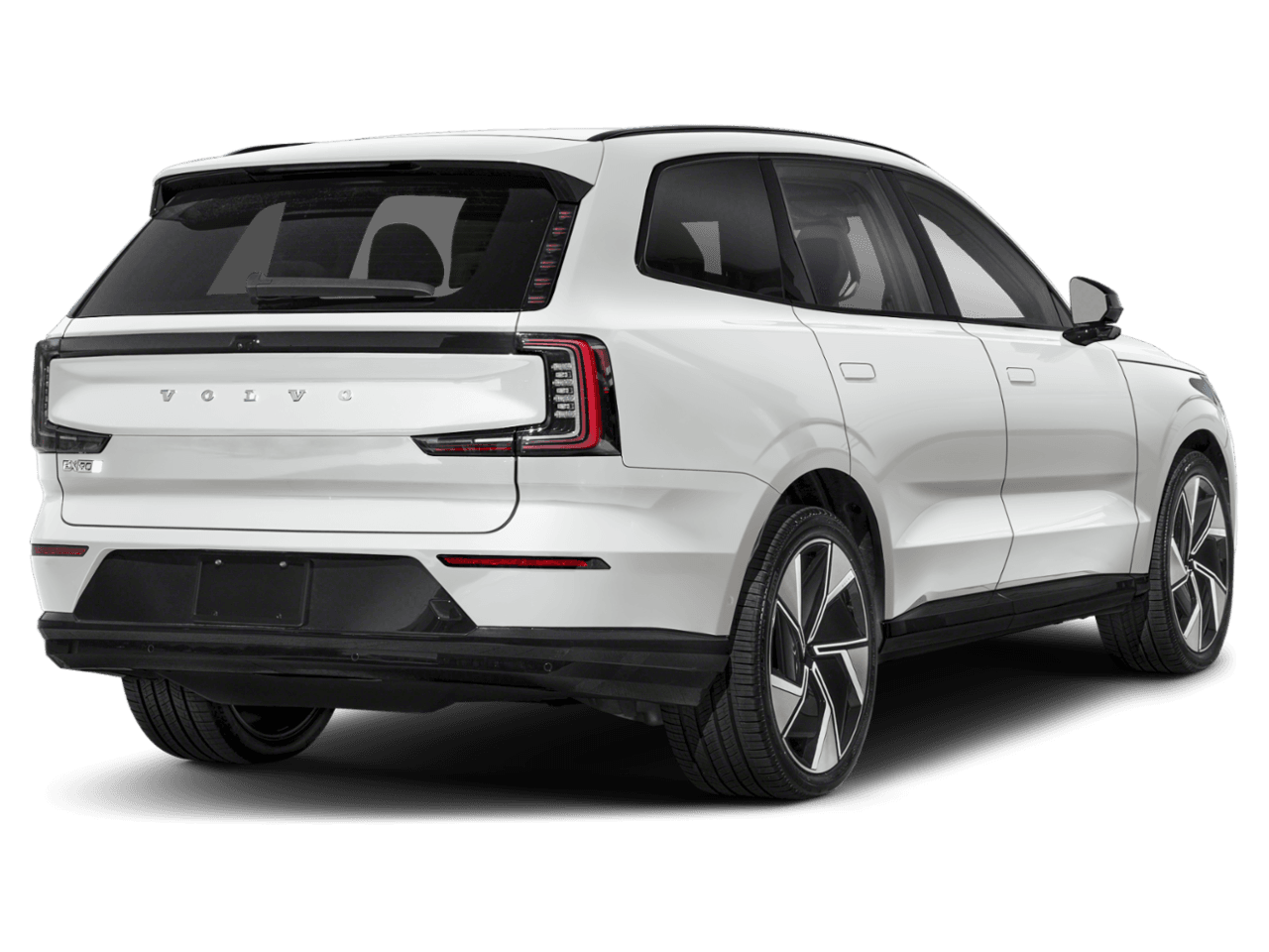 2025 Volvo EX90 Plus - Rear 3/4, facing to the right
