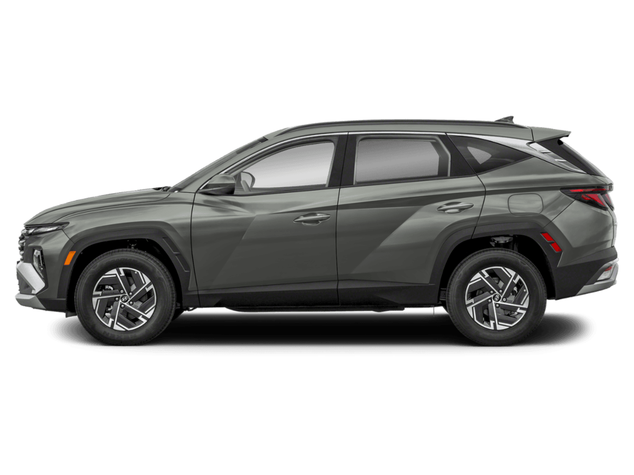 2025 Hyundai Tucson Hybrid Blue - Profile, facing to the left